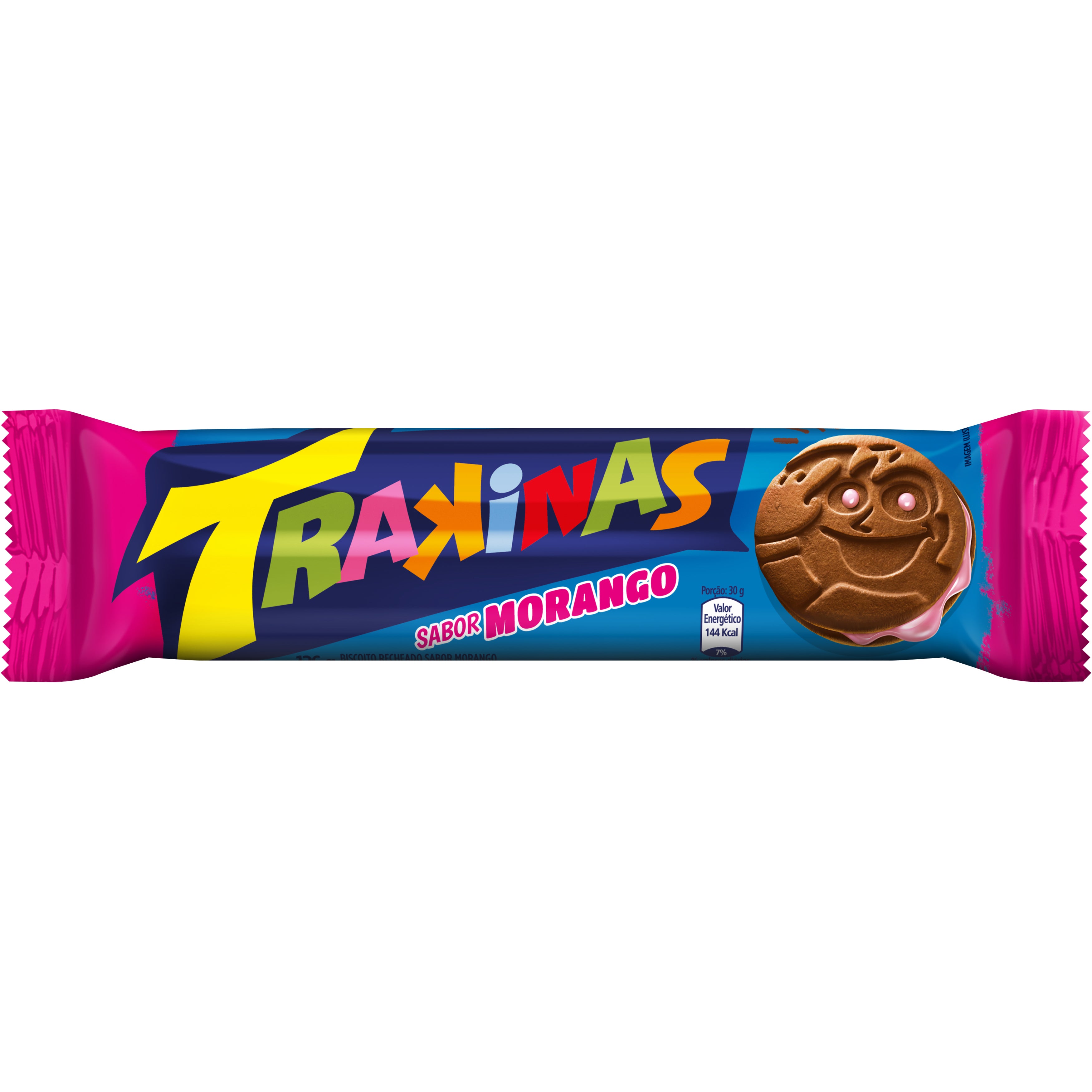 BISCOITO TRAKINAS MORANGO 136g