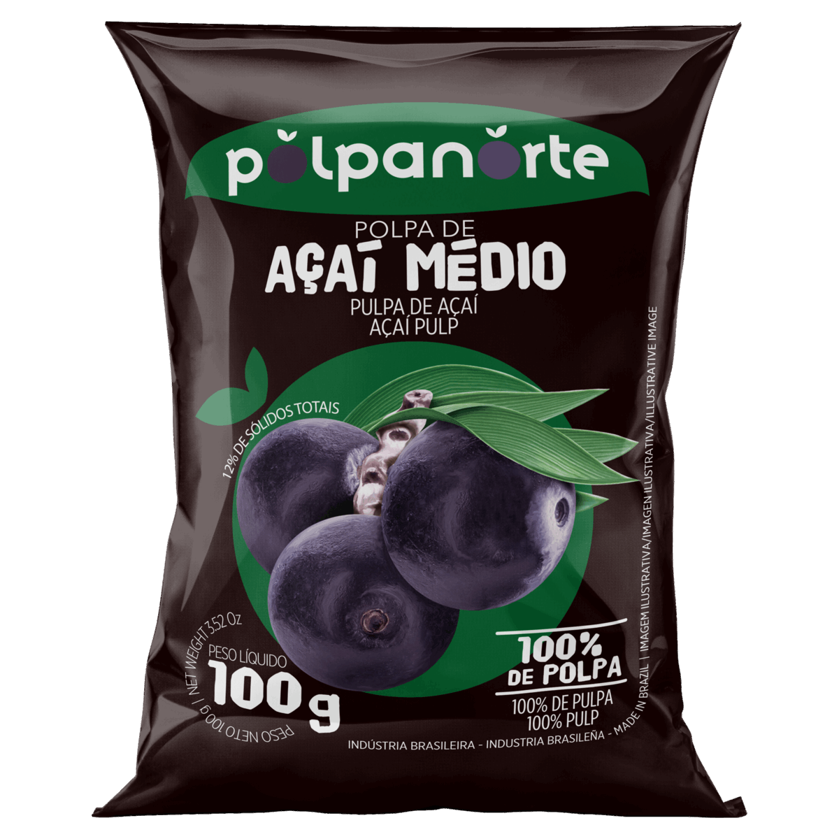 Polpa Açai 100g/ disponível para retirada SOMENTE na LOJA Fisica.