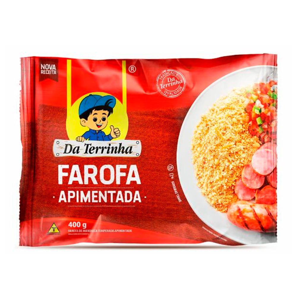 Farofa pronta apimentada da terrinha 400g