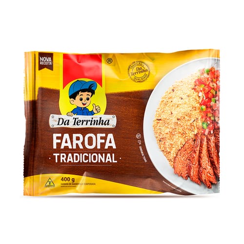 Farofa pronta tradicional terrinha 400g