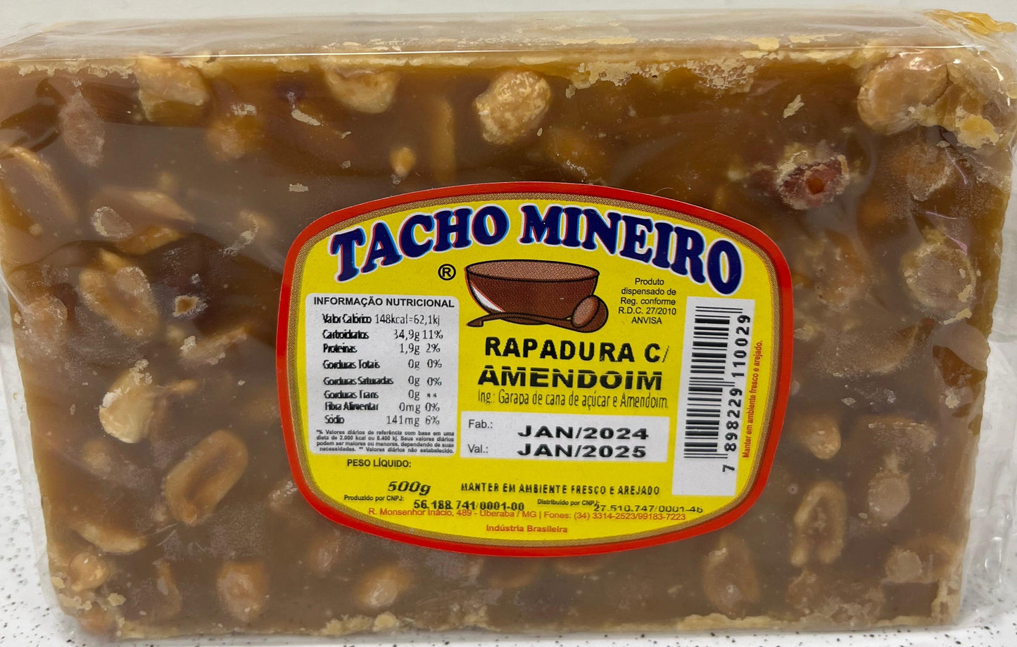 Rapadura Amendoim Tacho Mineiro 500g