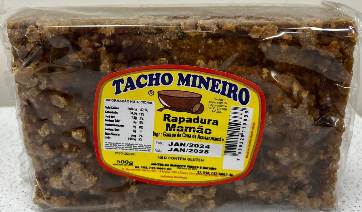 Rapadura Mamão Tacho Mineiro 500g