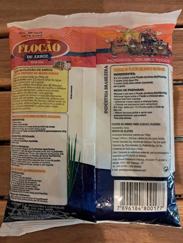 Flocao de Arroz  Nutritiva 500g