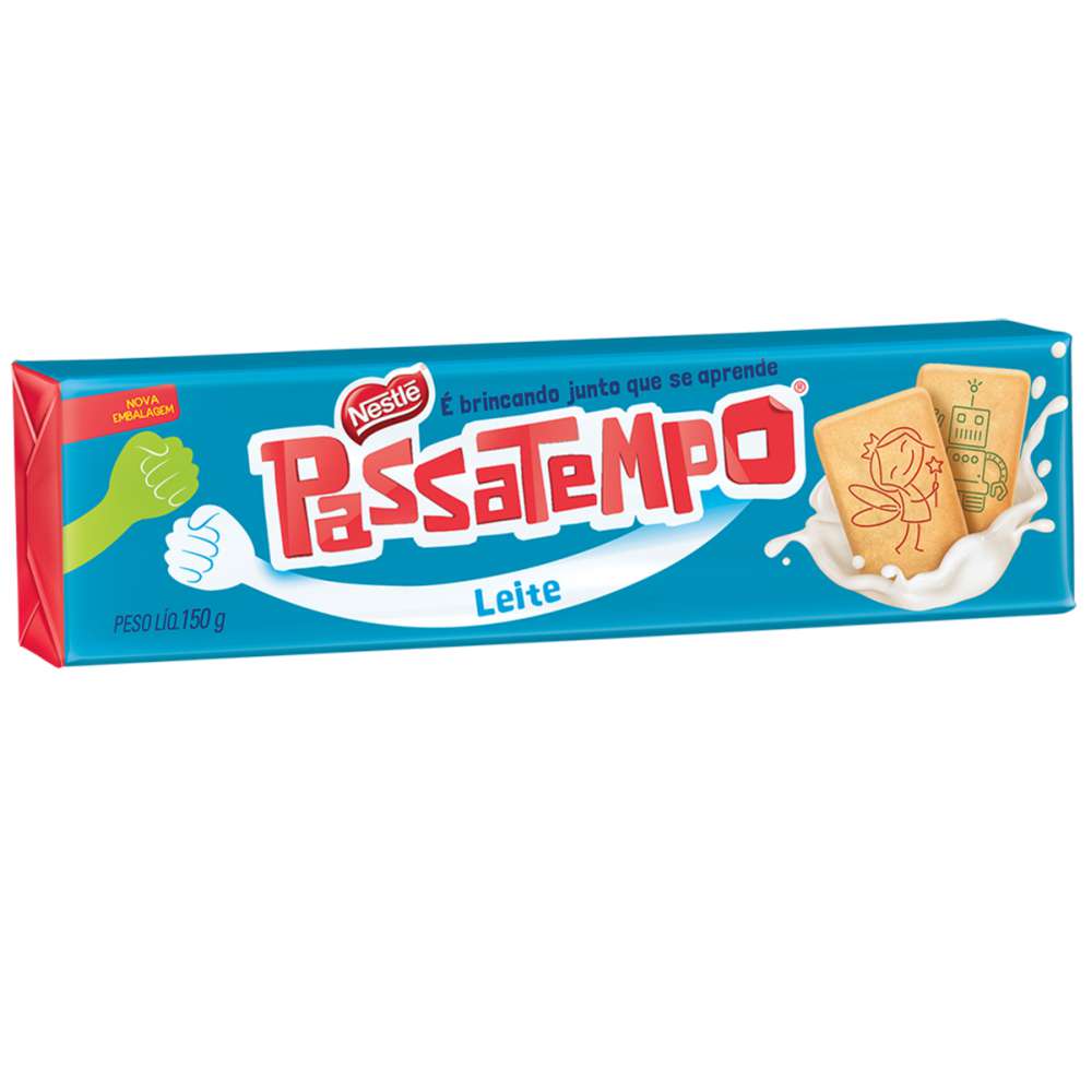 BISCOITO PASSATEMPO DE LEITE SEM RECHEIO 150G